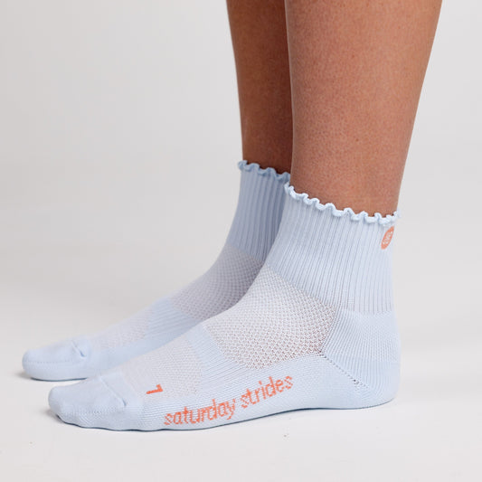 Saturday Ruffle in Pastel Blue